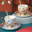 Axyaa Vintage Floral Ceramic Coffee Cup - European Style Breakfast Mug