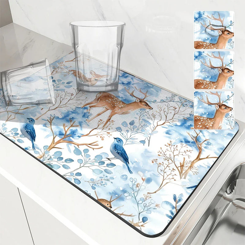 Axyaa Diatom Mud Kitchen Drain Pads for Tableware and Coffee Machine