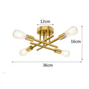 Axyaa Sputnik Ceiling Chandelier Nordic Vintage LED Fixture Flush Mount Lamp