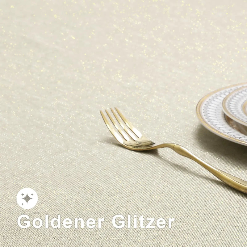 Axyaa Glitter Linen Tablecloth for Banquets, Parties, and Home Décor