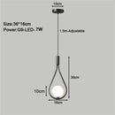 Axyaa Frosted Glass Pendant Light 7W Chandelier for Home Living Room
