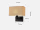 Axyaa LED Rotating Angle Wall Light with Fabric Lampshade for Bedroom and Living Room