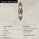 Axyaa Nordic Crystal LED Wall Lamp - Stainless Steel Decor for Home, Study, Bedroom