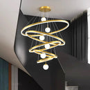 Axyaa LED Staircase Chandeliers for Modern Living Room Decor