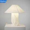 Axyaa Nordic Wabi Sabi Paper Table Lamp for Home and Office Decor