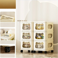 Axyaa Multi-Layer Rolling Storage Cart with Drawers, Mobile Organizer for Home and Office