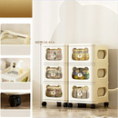 Axyaa Multi-Layer Rolling Storage Cart with Drawers, Mobile Organizer for Home and Office