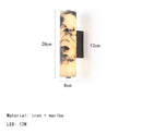 Marble LED Wall Lamp Brass Sconce for Bedroom & Aisle Lighting by Axyaa.