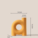 Axyaa Geometric Ceramic Vase - Hollowed Letters Flower Arrangement Home Decor
