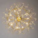 Axyaa Golden Branch LED Chandelier Pendant Lights for Modern Living Room