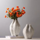 Axyaa Ceramic Dot Pattern Vase Hollow Out Handmade Abstract Geometric Home Decor