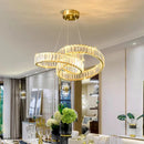 Axyaa Crystal Chandelier Pendant Lamp for Modern Interior Lighting