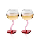Axyaa Heart Shape Glass Goblet: High Borosilicate Champagne Cup for Valentine's Day