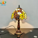 Peony Flower Desk Lamp Tiffany Style Axyaa Brand Hand-welded Metal Base E27 LED