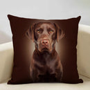 Axyaa Cute Dog Decorative Cushion Cover 45x45cm Linen Sofa Pillowcase Home Bedroom Decor