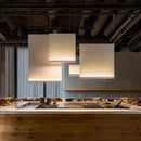 Axyaa Knitted Fabric LED Pendant Lights for Modern Minimalism Dining Room and Office Decor.