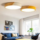 Axyaa Macaron Nordic LED Ceiling Light - Wooden Living Room Bedroom Dining Lamp