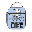Axyaa Bicycle Merch Lunch Tote Bag Insulated Thermal Cooler Bento Box