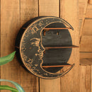 Axyaa Moon Face Wall Shelf: Boho Crystal Holder & Organizer