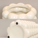 Axyaa Nordic Milk White Silver Ceramic Vase Ornaments for Home Decor
