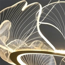 Axyaa Lotus Leaf Chandelier: Elegant LED Butterfly Lamp for Dining Room and Bedroom
