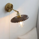 Axyaa Nordic LED Wall Lamp Walnut Wood Stair Light - Modern Indoor Pull Chain Switch
