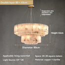 Axyaa Natural Marble Brass Pendant Light Nordic Gold Chandelier for Home Decor