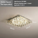 Axyaa Crystal Ceiling Lamp: High-end Modern Square Living Room Bedroom Light