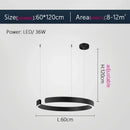 Axyaa Modern LED Chandeliers Metal Rings Pendant Lights for Home Decor