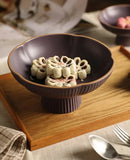 Axyaa 6-Inch Retro Chinese Tea Plate for Dim Sum and Dried Fruits