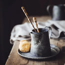 Axya Retro Wrought Iron Kettle for Home Decor, Vintage Teapots Cups & Photography Props