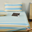 Axyaa Cotton Fitted Sheet, Fashion Stripe Design, Skin-Friendly, 180*200*30cm