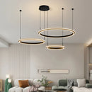 Axyaa Dimmable LED Ring Ceiling Chandelier with Remote Control for Home Decor Lighting