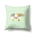 Axyaa Woodland Animal Cushion Cover: Bear Deer Pillow Case for Home Decor