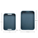 Axyaa Bamboo Wood Binaural Tea Tray - Light Luxury Rectangular Wooden Tray