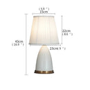 Axyaa Modern Ceramic Table Lamp LED Dimmable Desk Light for Home Bedroom