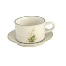 Axyaa Lily of The Valley Ceramic Coffee Cup Saucer Set Luxury Tea Mocha Milk Cup