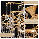 Axyaa Modern Luxury Crystal Round Chandelier for Living, Dining, Lobby & Kitchen Island