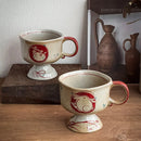 Axyaa Moon Rabbit Coarse Pottery Coffee Cup, 250ml