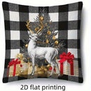 Axyaa Christmas Plaid Cushion Covers - Festive Home Decor for Sofa, Bedroom, Car