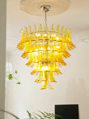 Axyaa French Series Glass Art LED Chandelier for Living Room