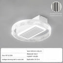 Axyaa Crystal Ceiling Light: Luxury White Fan Lamp for Bedroom, Living, Dining, Office