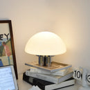 Axyaa Modern Mushroom Glass Chrome Table Lamp