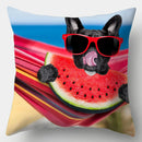 Axyaa Dog Cushion Cover 45x45cm Polyester Decorative Pillow Case Home Decor
