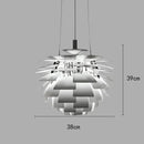 Axyaa Nordic Chiba Chandelier LED Pendant Light, Postmodern Aluminum Design
