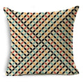 Axyaa Retro Geometry Linen Pillowcase - 45*45cm