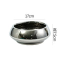 Axyaa Silver Ceramic Flower Pots Large Succulent Planter Vase Garden Balcony Decor