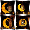 Axyaa Ramadan Crescent Moon Fasting Lamp Pillow Cover for Home Décor