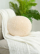 Axyaa Boucle Ball Pillow: Nordic Round Sphere-Shaped Decorative Pillow for Couch, Sofa, Bedroom