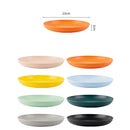 Axyaa Wheat Straw Dinnerware Set - 8Pcs 23cm Round Plates